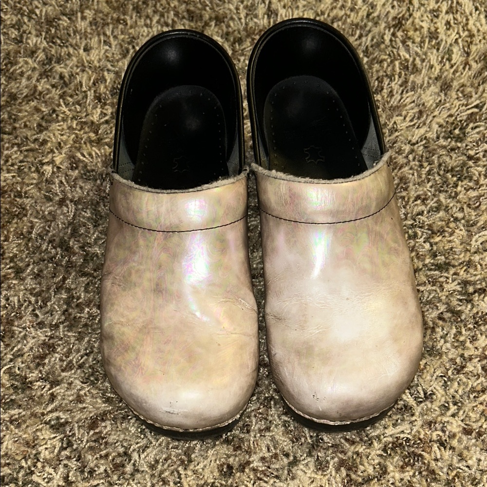 Dansko Cream Mules